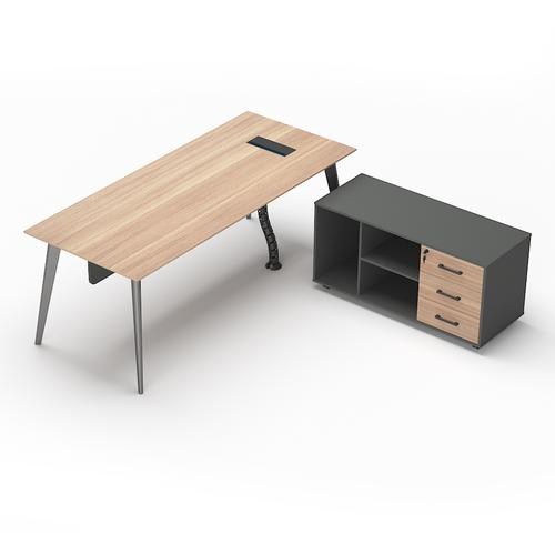 黑色白色现代办公桌,行政总裁现代行政办公桌,木制设计 l形办公桌
