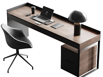 现代书桌椅与书桌SU模型下载指南 高效办公用品设计赏析